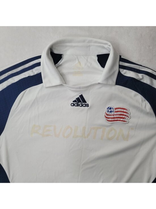 Adidas New England Revolution 2008 Away Men White/Navy Jersey Size L RARE SAMPLE - Picture 3 of 11